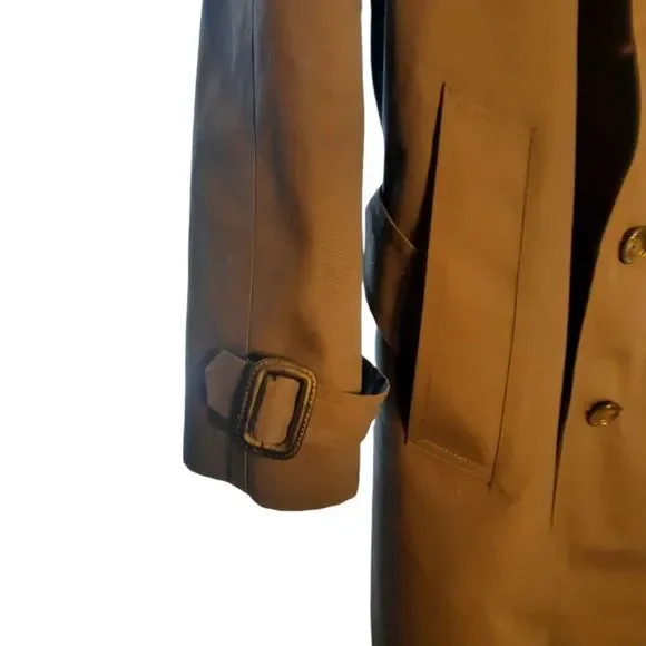 London Fog Mens Trench coat,  Size 46 regular Long Gray - Picture 5 of 15